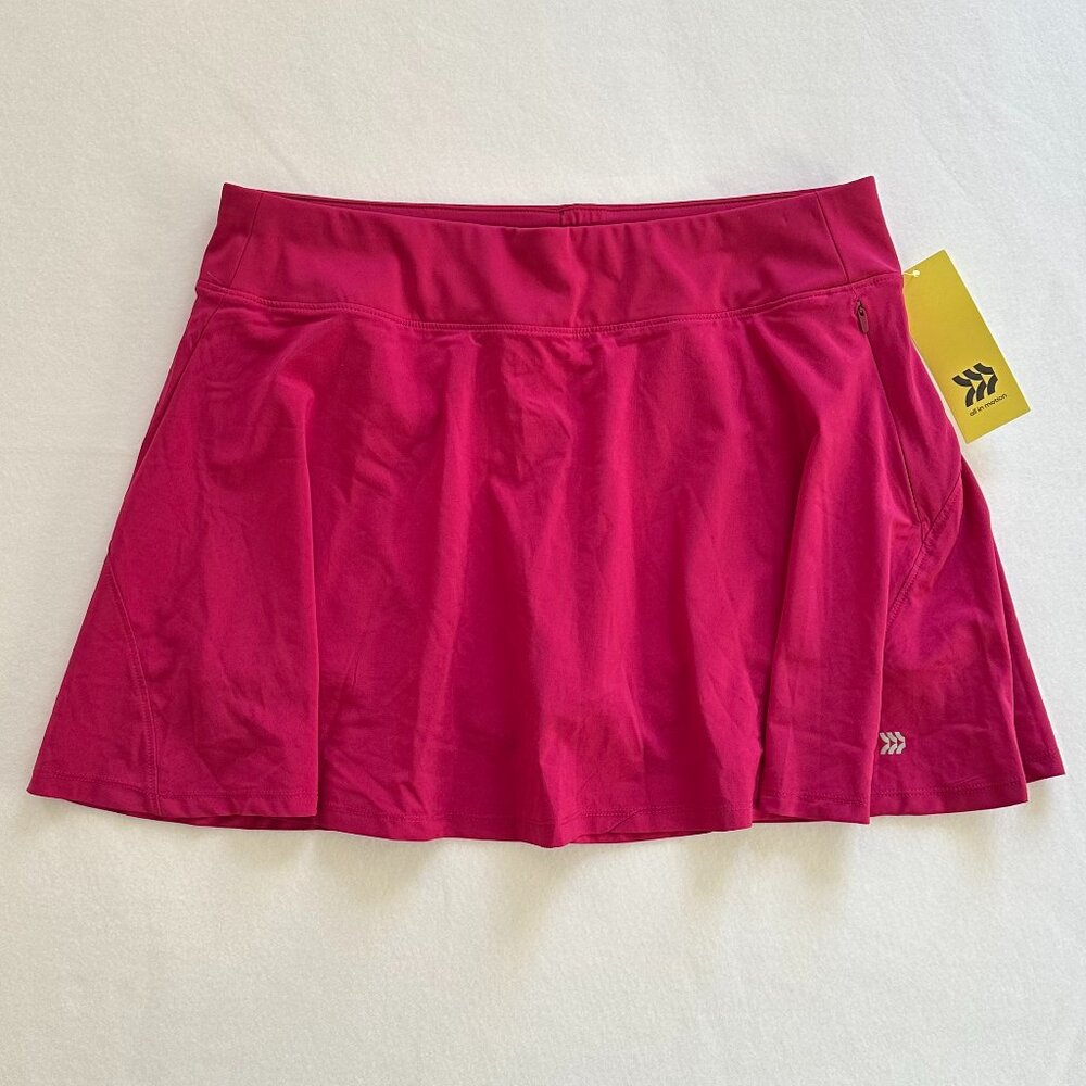All in Motion Tennis Running Skort Cranberry Pink Womens Size L NWT